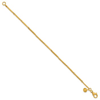 Herco 18K Handmade Solid Textured Bar Link 7.5 Inch Bracelet — alternate view