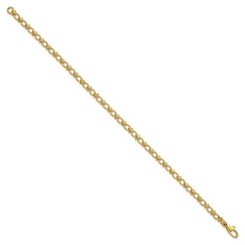 Herco 18K Polished Solid Fancy Link 7.5 Inch Chain Bracelet — alternate view