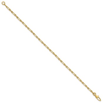 Herco 18K Polished Solid Twisted Oval Link 7.5 Inch Chain Bracelet — alternate view
