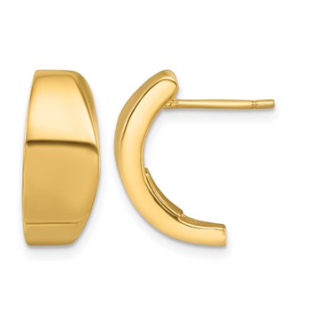 Herco 18K Polished Curved Post Earrings