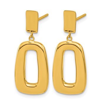 Herco 18K Polished Fancy Geometric Post Dangle Earrings — alternate view