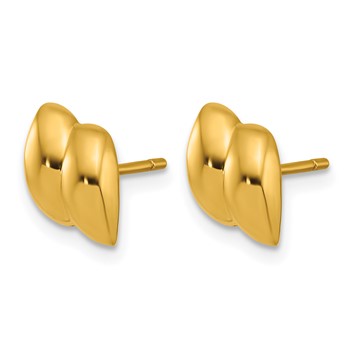 Herco 18K Polished Fancy Link Post Earrings — alternate view