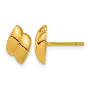 Herco 18K Polished Fancy Link Post Earrings