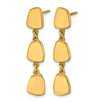 Herco 18K Polished Fancy Contemporary Post Dangle Earrings — alternate view