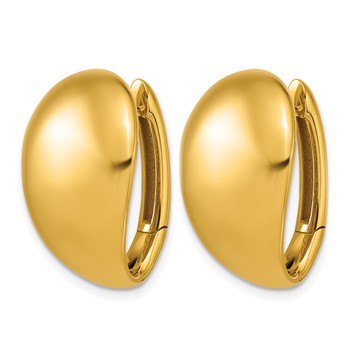 Herco 18K Polished Fancy Drop Hinged Hoop Earrings — alternate view