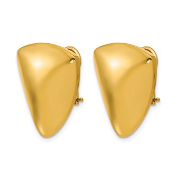 Herco 18K Polished Fancy Triangle Omega Back Earrings — alternate view
