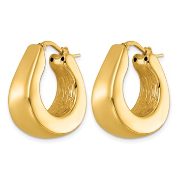 Herco 18K Polished Graduated Hoop Earrings — alternate view