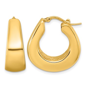 Herco 18K Polished Graduated Hoop Earrings