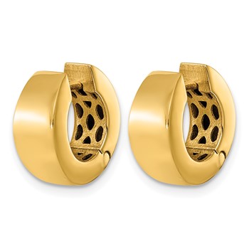 Herco 18K Polished Graduating Hinged Hoop Earrings — alternate view