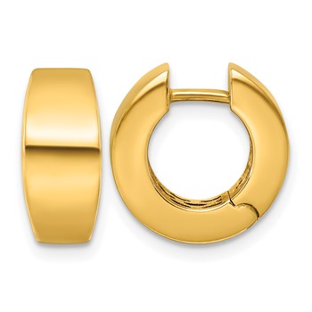 Herco 18K Polished Graduating Hinged Hoop Earrings