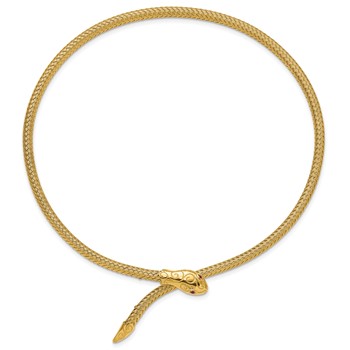 Herco 18K Polished Woven and Grooved Ruby Snake Neck Collar — alternate view