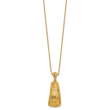 Herco 18K Textured and Diamond-cut Fancy 17 Inch with 1 Inch Extension Necklace — alternate view