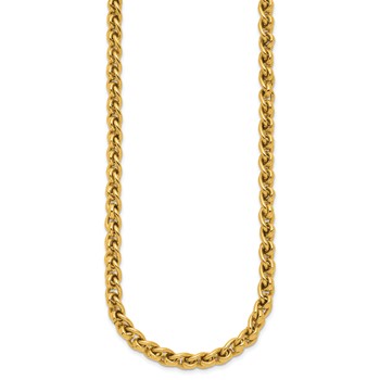Herco 18K Polished 6.0mm Fancy Link 18 Inch Necklace — alternate view