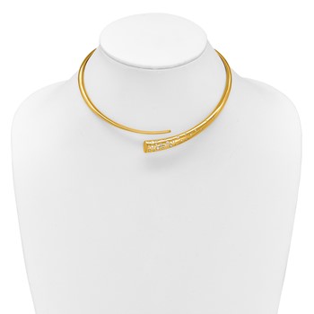 Herco 18K Fancy Graduated Diamond Hinged Slip On Necklace — alternate view
