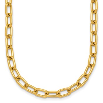Herco 18K Polished 5mm Oval Link 18 Inch Necklace