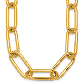 Herco 18K Polished 13mm Open Link 17.5 Inch Necklace