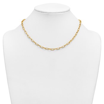 Herco 18K Polished 4.5mm Open Link Adjustable 17.75 Inch Necklace — alternate view