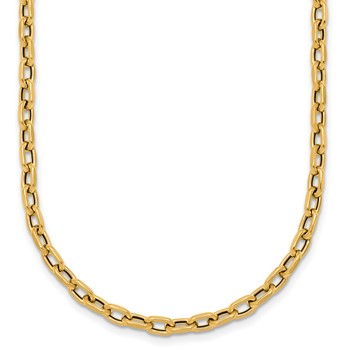Herco 18K Polished Fancy Cable Link 24 Inch Necklace