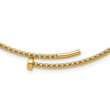 Herco 18K Polished Popcorn Mesh Collar Necklace