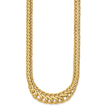 Herco 18K Polished Graduated Fancy Link 18 Inch Necklace — alternate view