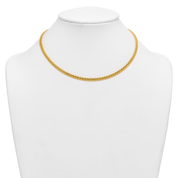 Herco 18K Polished and Textured Link 16 Inch Necklace — alternate view