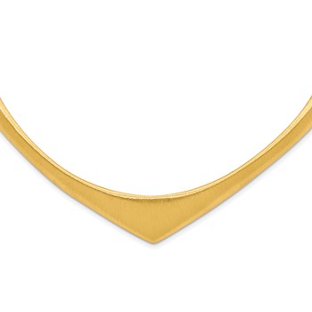Herco 18K Polished and Brushed Hinged Collar Necklace