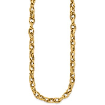 Herco 18K Polished Double Oval Link 18 Inch Necklace — alternate view