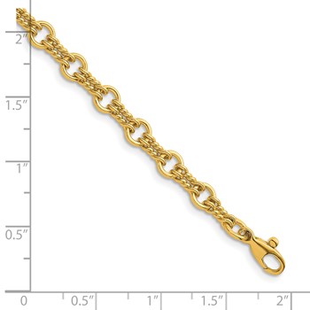 Herco 18K Polished Solid Fancy Link 16 Inch with 2 Inch Extension Chain Necklace — alternate view