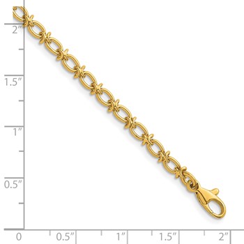 Herco 18K Polished Solid Fancy Link 16 Inch with 2 Inch Extension Chain Necklace — alternate view