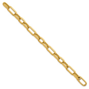 Herco 18K Polished 10mm Oval Link 8 inch Bracelet — alternate view