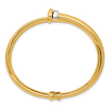 Herco 18K Two-tone Polished Bypass Hinged Bangle — alternate view