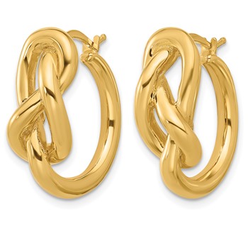 Herco 18K Polished Infinity Knot Round Hoop Earrings — alternate view