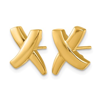 Herco 18K Polished X Post Earrings — alternate view