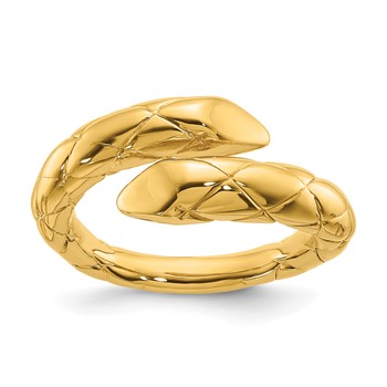 Herco 18K Polished Fancy Criss Cross Bypass Ring