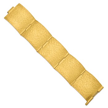 Herco 18K Hammered 33.5mm Solid Hinged 7.25 inch Bracelet — alternate view