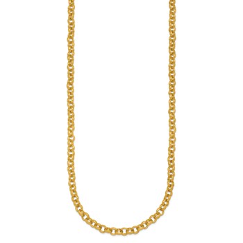 Herco 18K Satin 4.8mm Solid Rolo 16 inch Necklace — alternate view