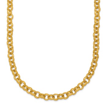 Herco 18K Satin 4.8mm Solid Rolo 16 inch Necklace