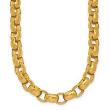 Herco 14K Polished Fancy 6.0mm Link 17 Inch Necklace