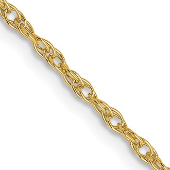 Leslie's 18K 24 inch 1.3mm Baby Rope with Lobster Clasp Chain
