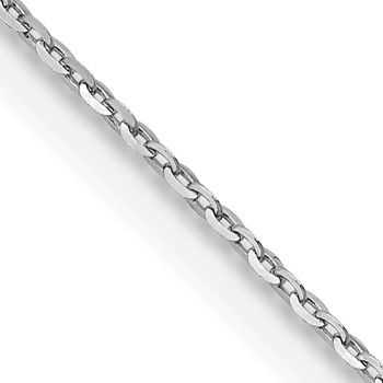 18K Leslie's WG 1.15mm D/C Cable Chain