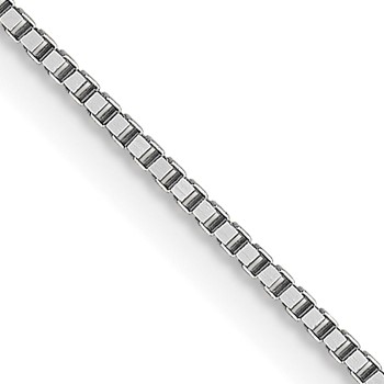 Leslie's 18K White Gold 18 inch .7mm Box with Lobster Clasp Chain