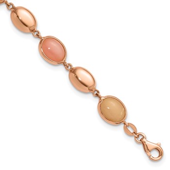 Herco 18K Rose Gold Bracelet With Rose Gold Opal