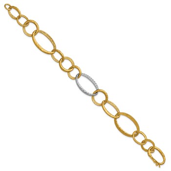 Herco 18K W & Y Textured Link — alternate view