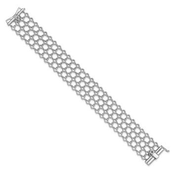 Herco 18K White Gold 4 Row 7.25in Bracelet Mounting — alternate view