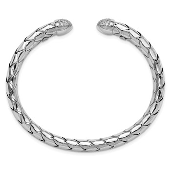 Herco 18K White Gold High Polish Woven Cuff — alternate view