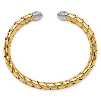Herco 18K Gold High Polish Woven Cuff — alternate view