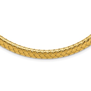 Herco 18K Gold High Polish Woven 7.3mm