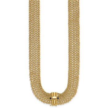 Herco 18K Gold Mesh Necklace 16mm — alternate view