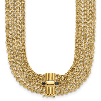 Herco 18K Gold Mesh Necklace 16mm