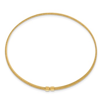 Herco 18K Polished and Textured 7.25mm Cuff Bangle — alternate view